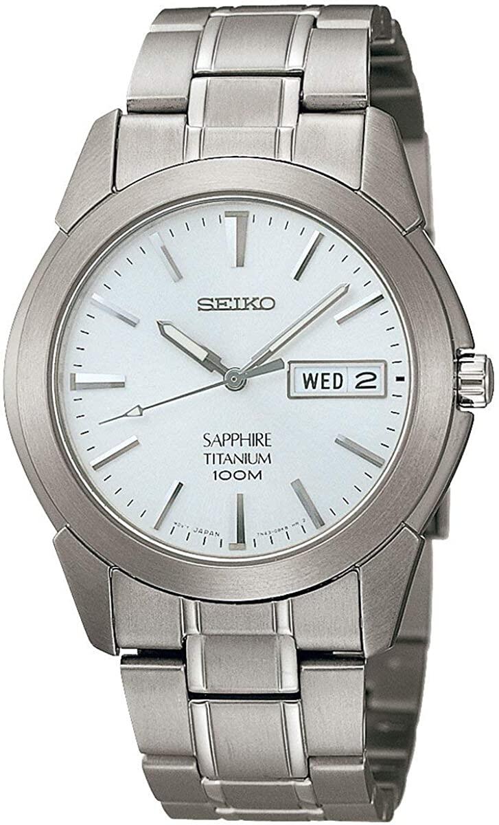 Đồng hồ Seiko cổ sẵn sàng (SEIKO SGG727P1 Watch) Seiko Quartz Watch with  Titanium Strap, Silver, 20 (Model: SGG727P1) [Hộp & Sách hướng dẫn của Nhà  sản xuất + Người bán bảo