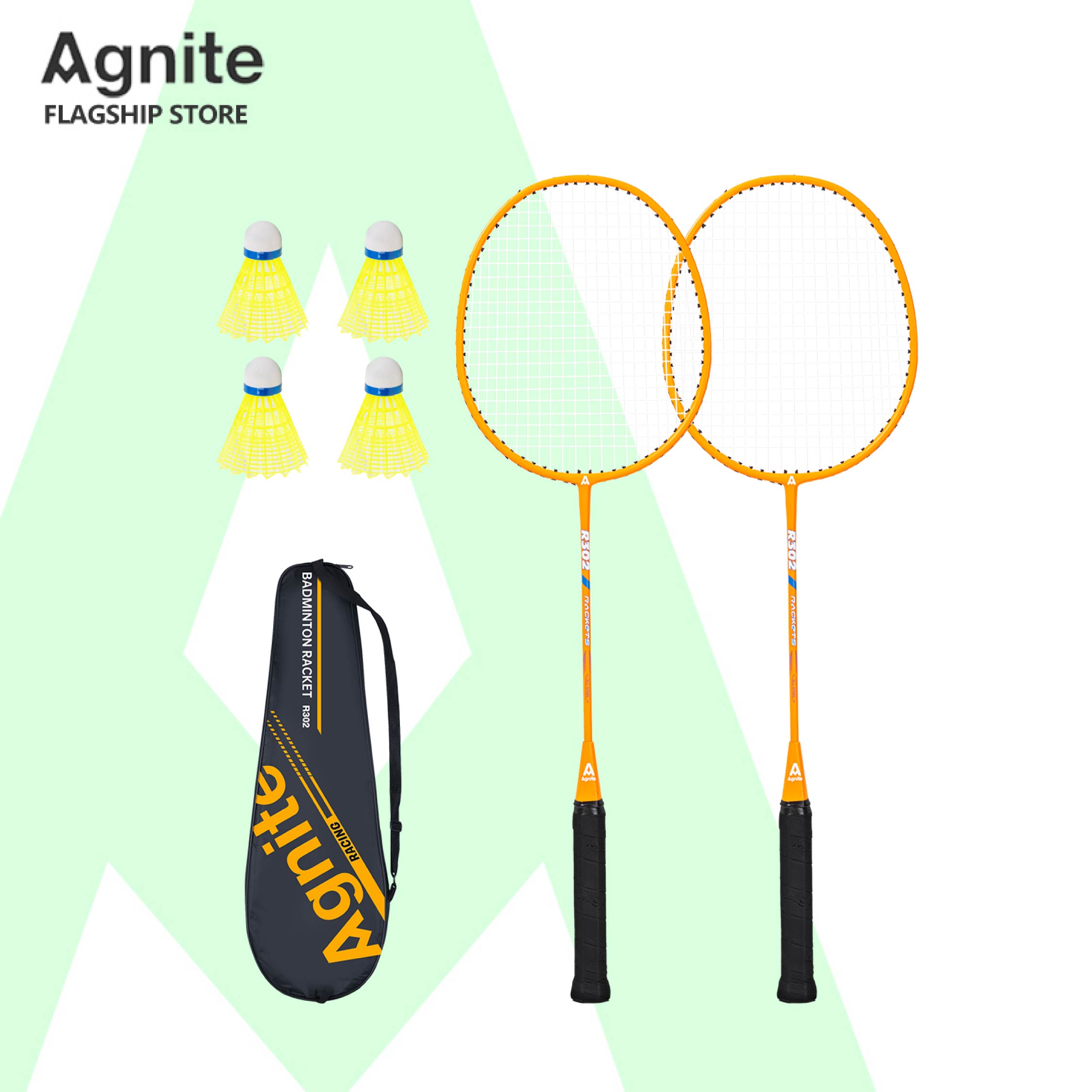 Agnite ไม้แบดมินตัน ไม้แบด แบดมินตัน ไม้แบดมินตันแพ็คคู่ พร้อมกระเป๋าใส่ไม้แบด ทนทาน ใช้งานได้นาน Badminton Racket ราคา 139 บาท*ส่งฟรี