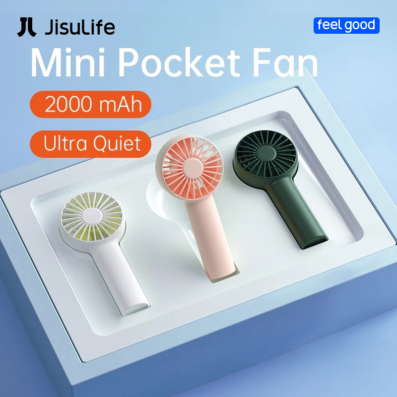 JISULIFE Portable Fan Rechargeable USB Handheld Fans Handheld Fans Vertical Air Cooler ราคา 144 บาท*ส่งฟรี