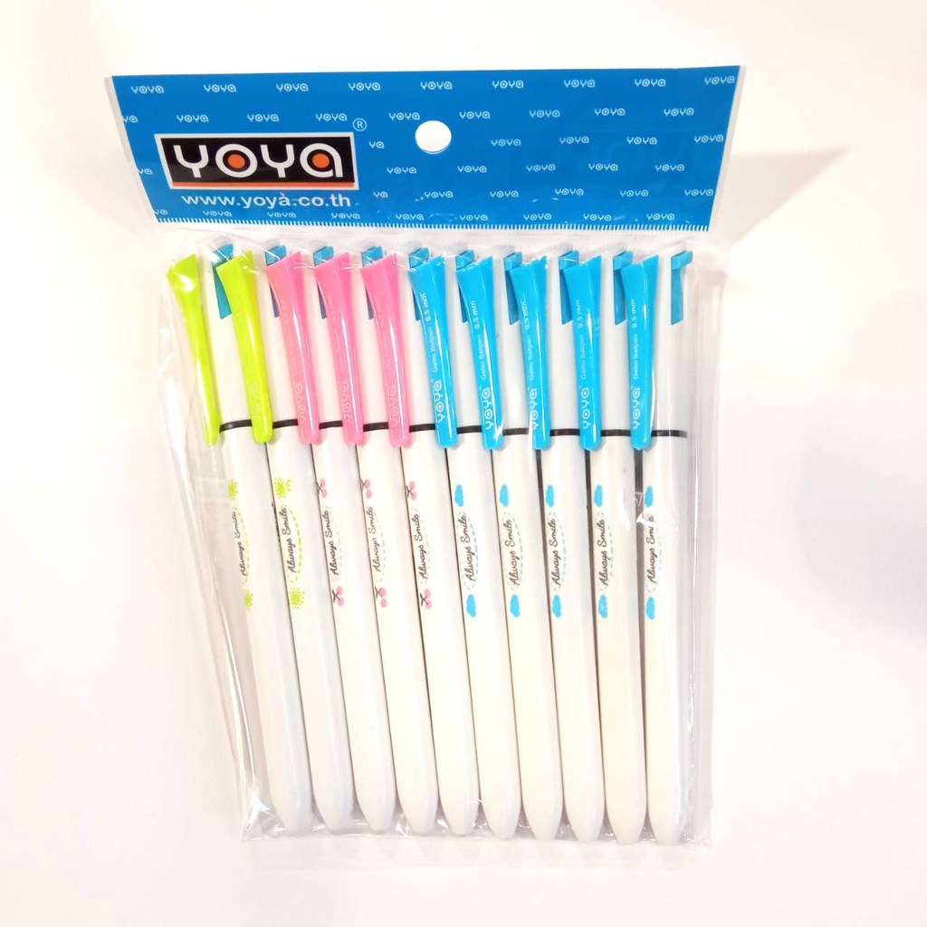 เกี่ยวกับสินค้า ปากกาลูกลื่น YOYA Gellio 2 สีกด 0.5 (10 ด้าม)