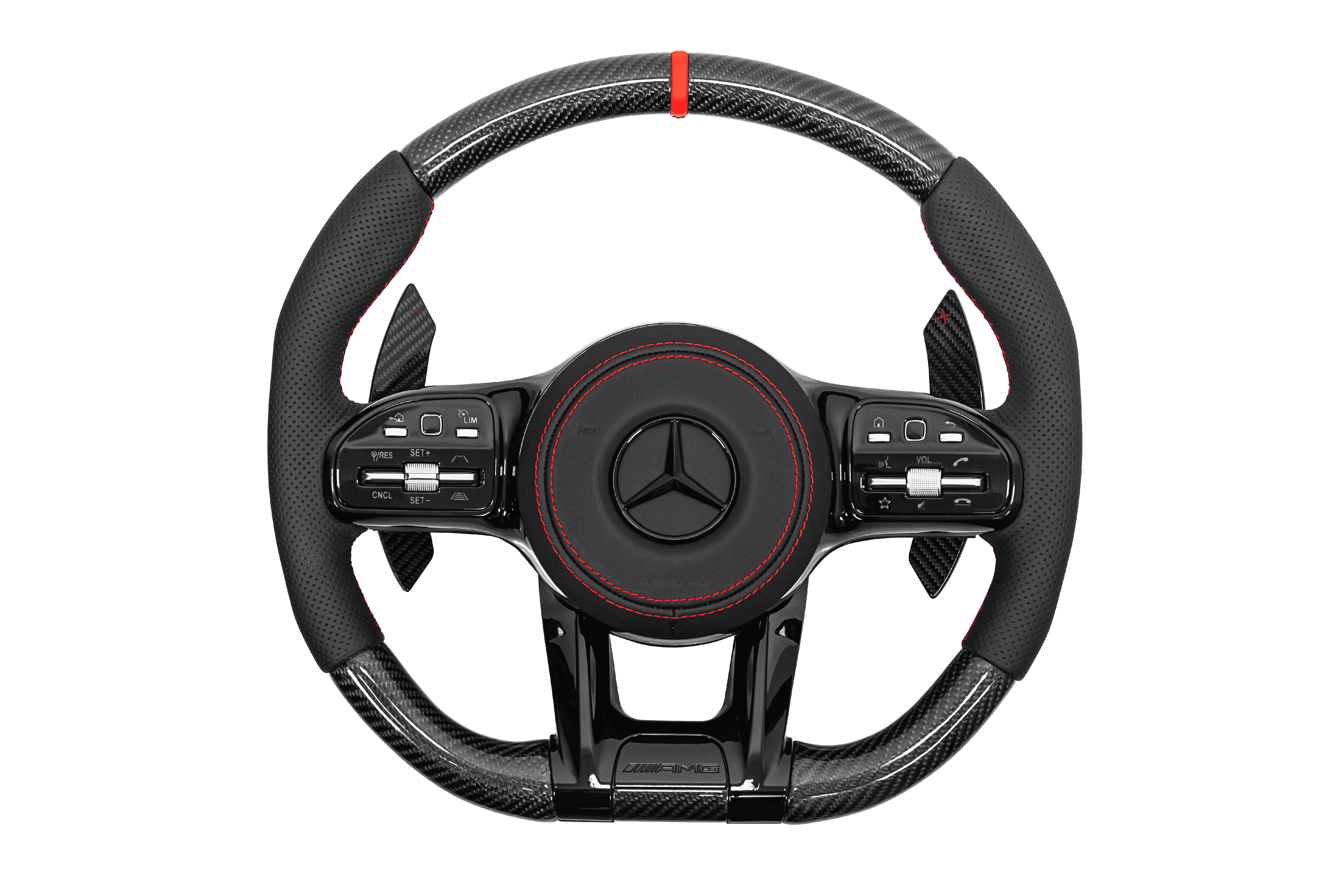 Benz AMG steering wheel 2019-2021 carbon red thread ราคา 60,000 บาท*ส่งฟรี
