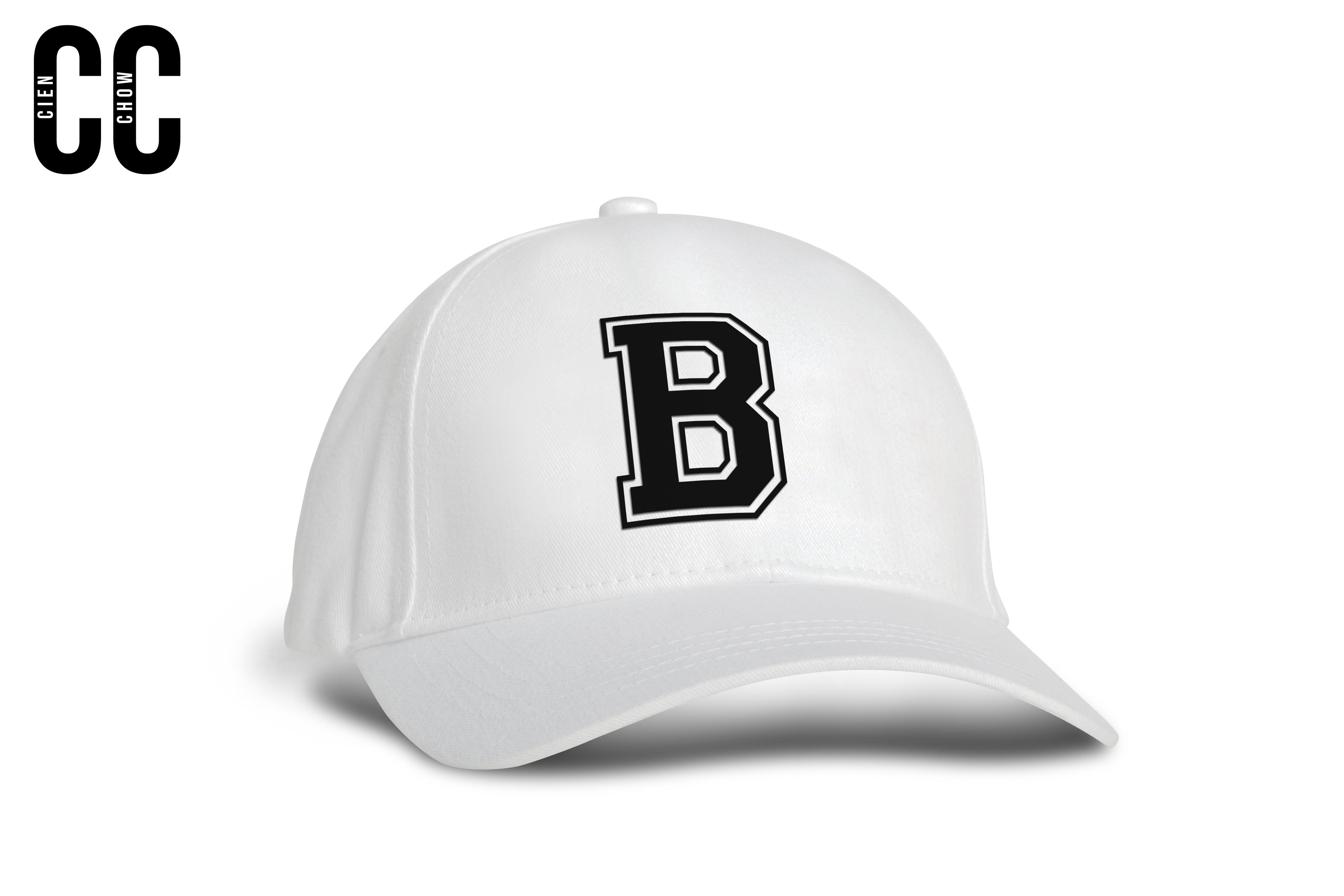 หมวกแก๊ป สกรีน ตัวอักษร B ใส่ได้ทั้งผู้ชายและผู้หญิง