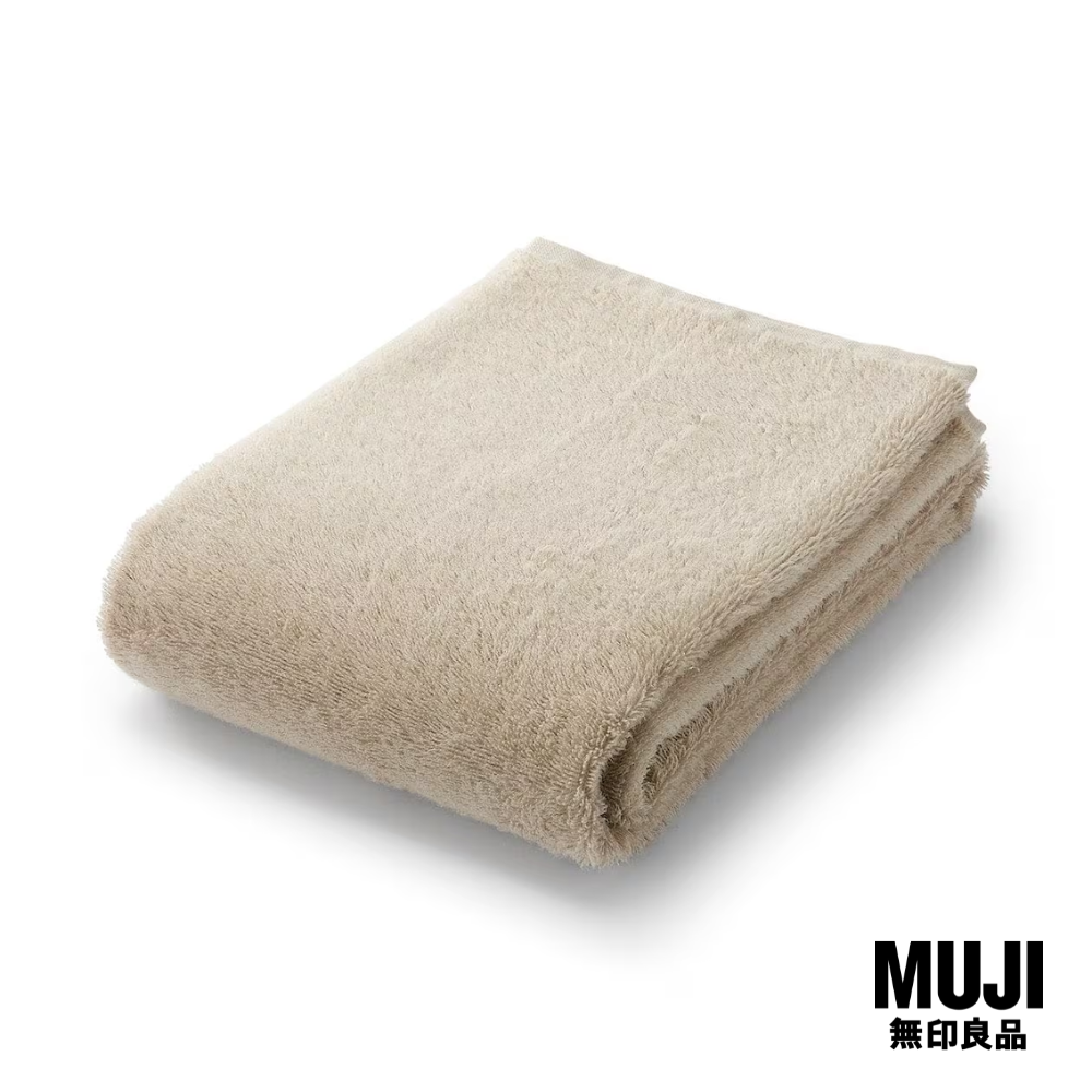 มูจิ ผ้าขนหนูเช็ดตัวผ้าฝ้ายออร์แกนิกแบบมีห่วง - MUJI Cotton Pile Small Bath Towel with Further Option and Loop (60 x 120 cm) (New) ราคา 350 บาท*ส่งฟรี