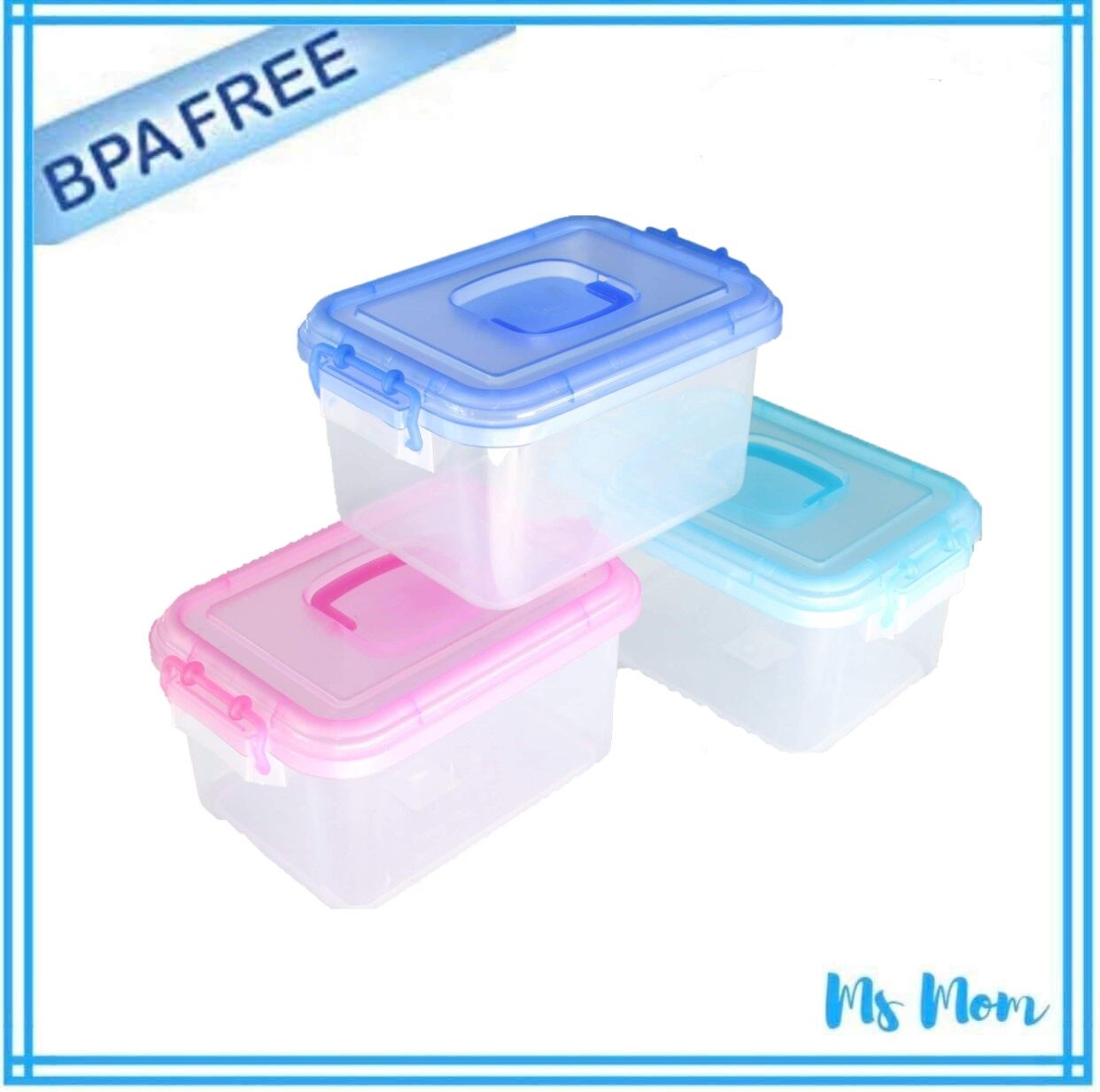 กล่องพลาสติกเก็บกรวยปั๊มนมและอุปกรณ์ BPA-Free