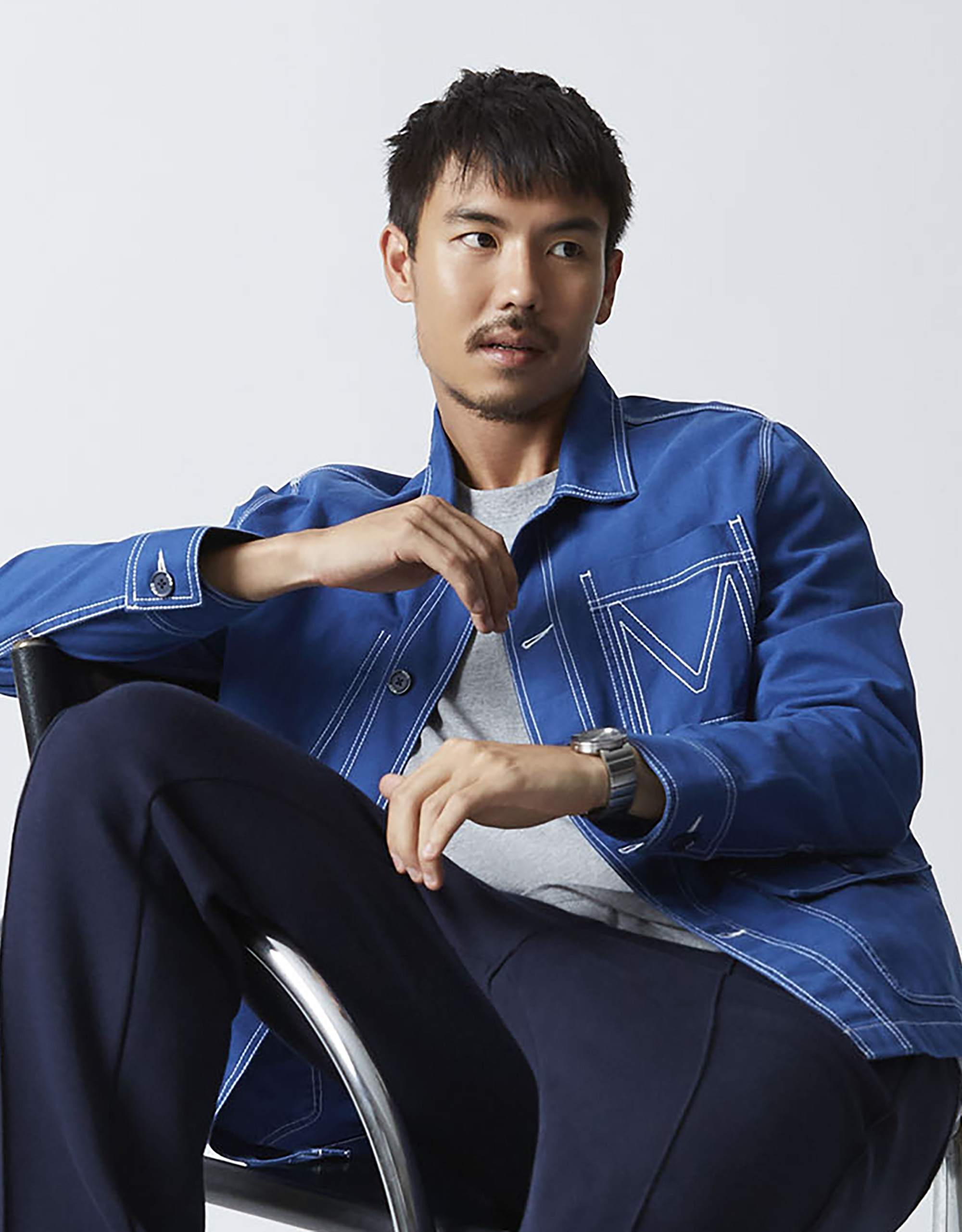 [MOO 11/21] Blue Barney Jacket เสื้อแจ็คเก็ตผู้ชาย แขนยาว ผ้าฟอกพิเศษ ราคา 1,287 บาท*ส่งฟรี