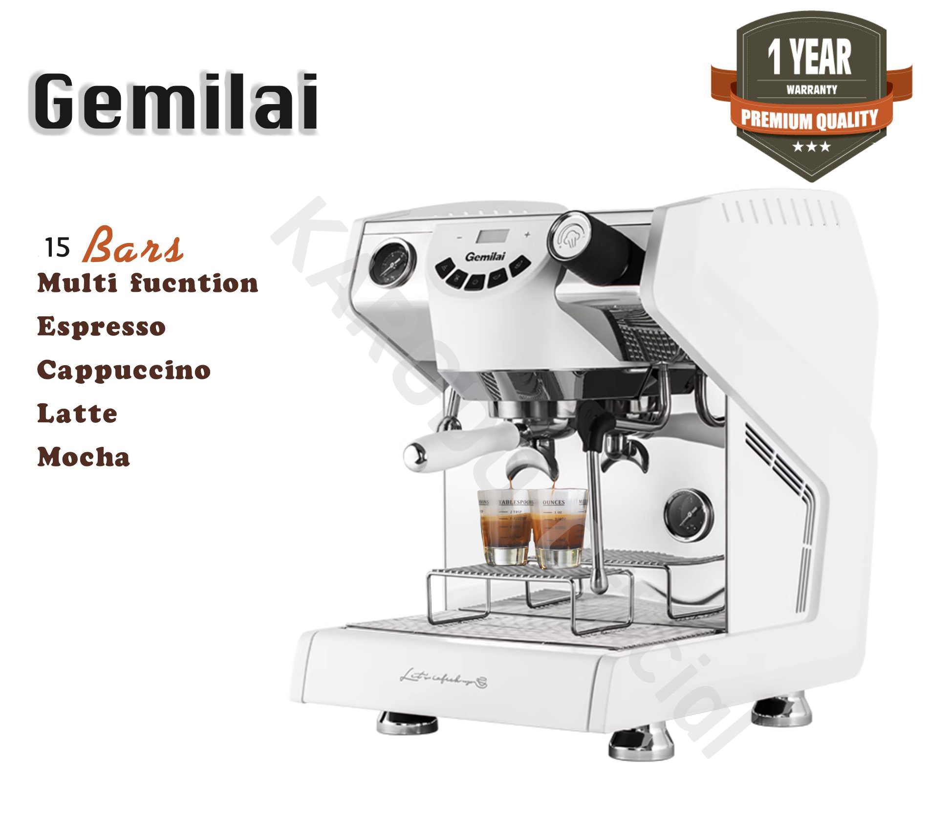 Gemilai เครื่องชงกาแฟอัตโนมัติ (ตั้งอุณหภูมิสกัด,พรมน้ำ) 2350W 1.7 ลิตร รุ่น CRM 3149 (ระบบดูดน้ำ) ราคา 28,890 บาท*ส่งฟรี