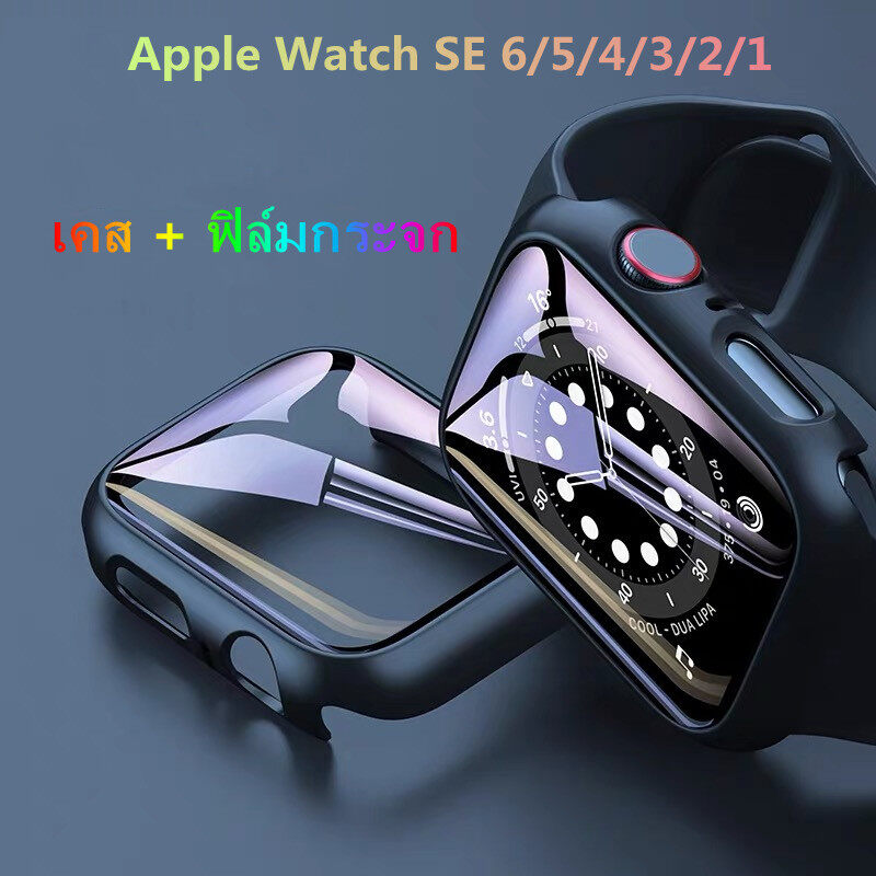 ภาพประกอบของ 【เคฟล่า】 เคสสำหรับ Apple Watch SE ขนาด 38mm. 40mm. 42mm. 44mm. กระจก+pc สำหรับ iWatch Series 6/5/4/3/2/1