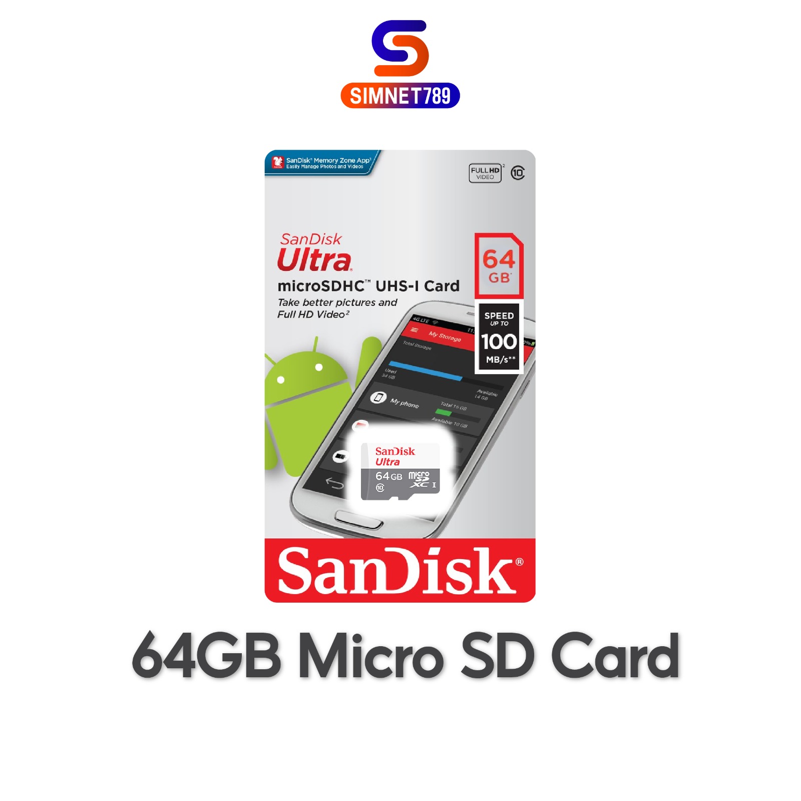 เกี่ยวกับสินค้า [ ของเเท้ มีรับประกัน ] SanDisk Ultra Micro SDcard Class10 32GB 64GB SD Card เมมโมรี่การ์ด กล้องวงจรปิดไร้สาย