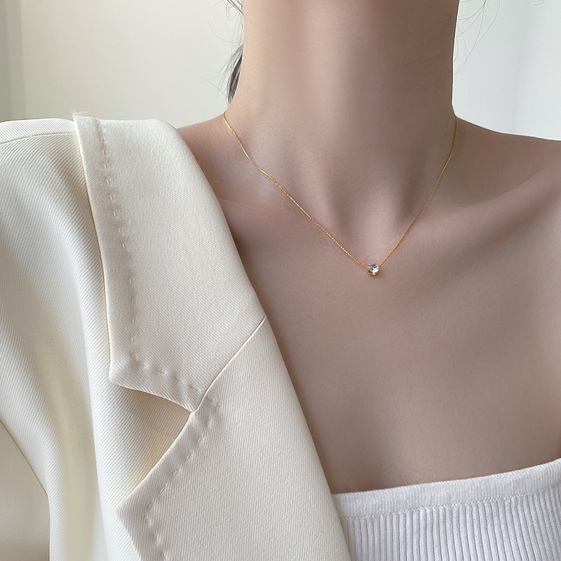 BN สร้อยคอ จี้เม็ดเดียว Stainless Steel สีทอง ราคา 79 บาท*ส่งฟรี