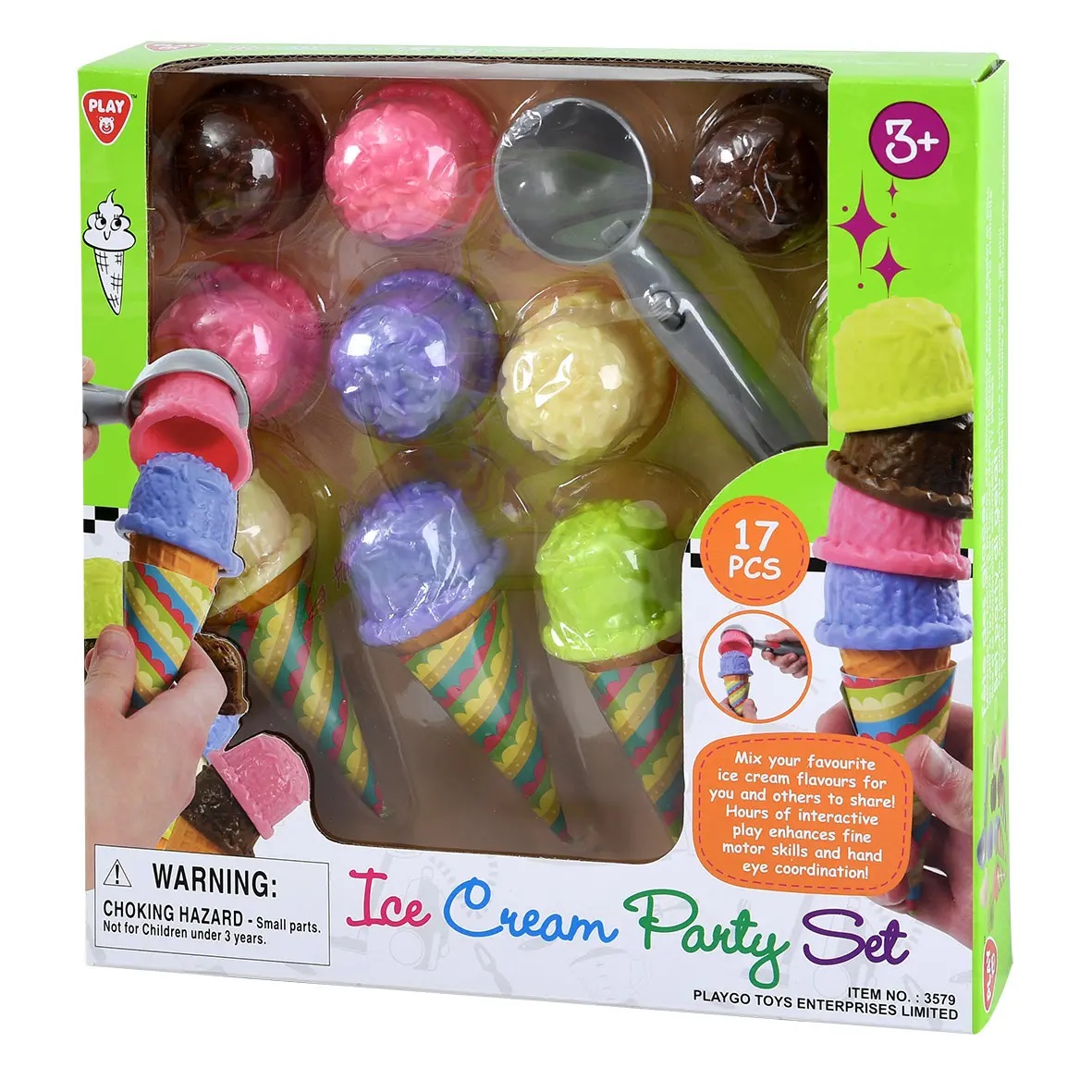 ของเล่นเสริมพัฒนาการ ของเล่นทดลองวิทยาศาสตร์ Playgo toys ไอศกรีม เซ็ทปาร์ตี้(3579)