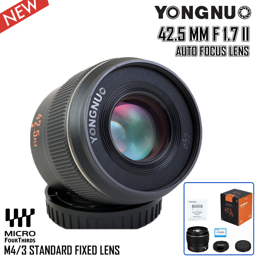 Yongnuo M4/3 Lens 42.5mm F1.7M II เลนส์ออโต้โฟกัส สำหรับกล้อง OLYMPUS และ PANASONIC Mirrorless