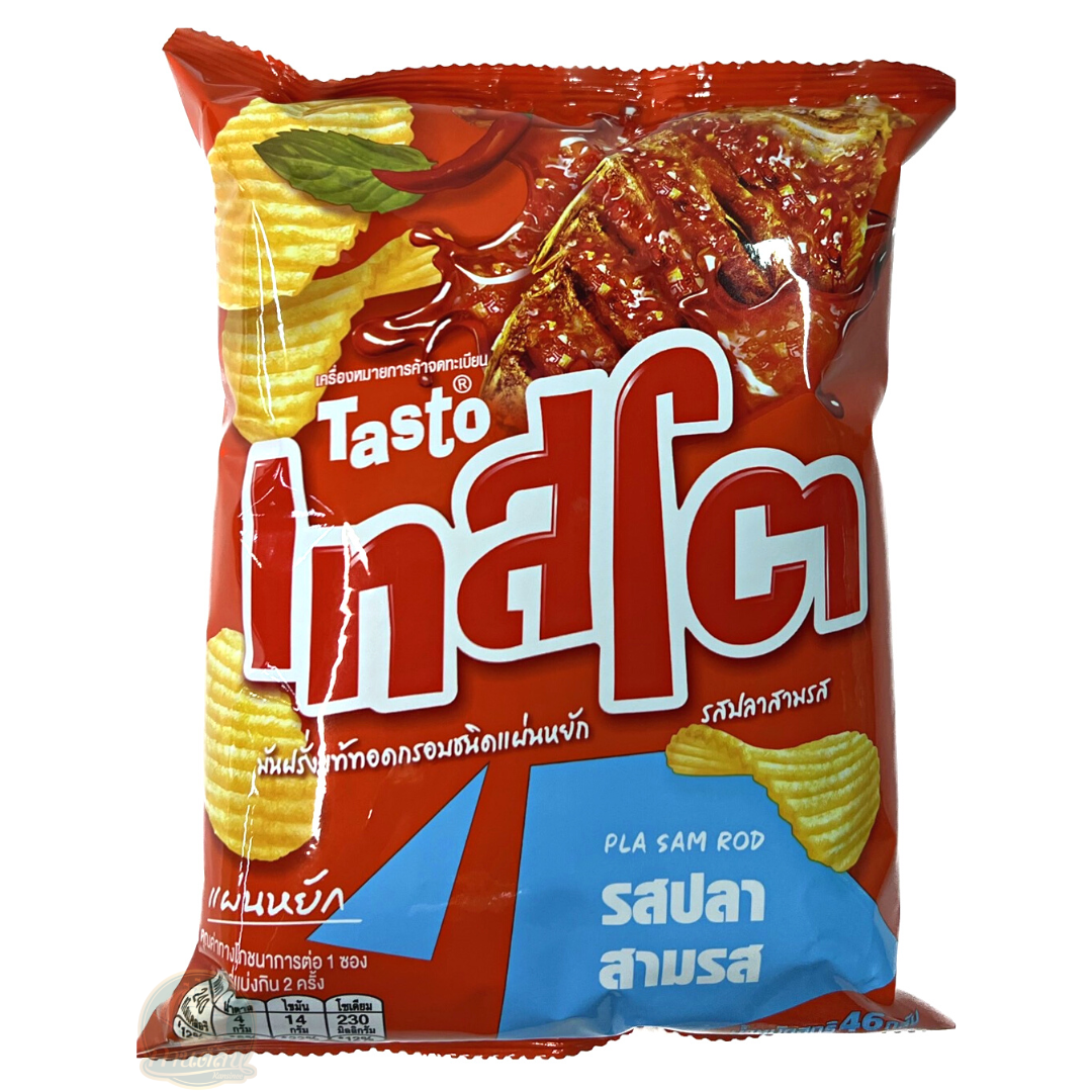 เทสโต้ มันฝรั่งทอดกรอบ รสปลาสามรส ขนาด 42กรัม บรรจุ 6 ซอง ราคา 128 บาท*ส่งฟรี