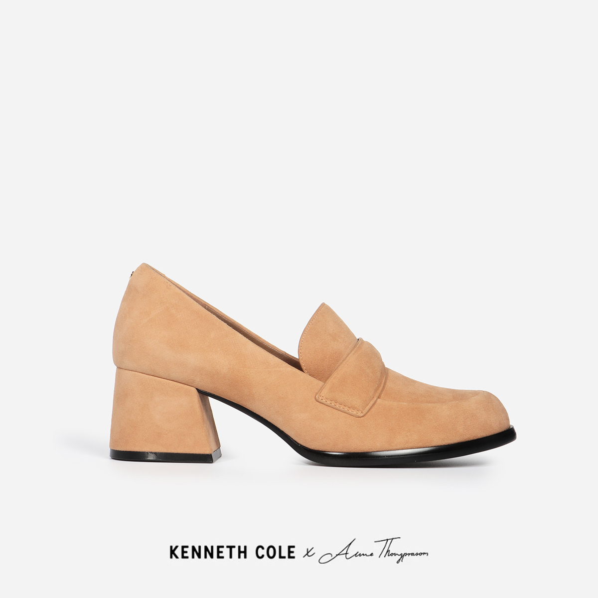 Kenneth Cole X Anne Thongprasom Women's High Heel Shoes Model Alina Loafer Tan Suede, Brown (Hel - Kf45208Le-234) ราคา 6,490 บาท*ส่งฟรี