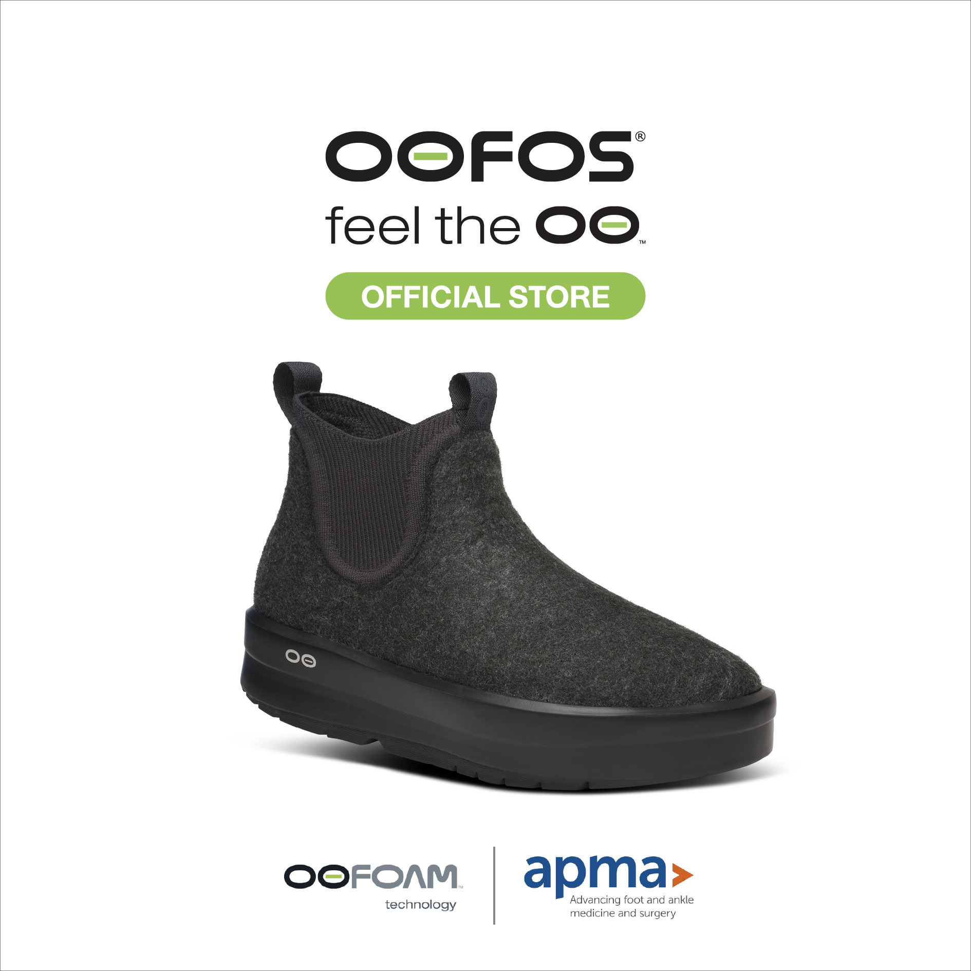 OOFOS OOmega Londoner Black - รองเท้าเพื่อการฟื้นฟู ราคา 8,690 บาท*ส่งฟรี