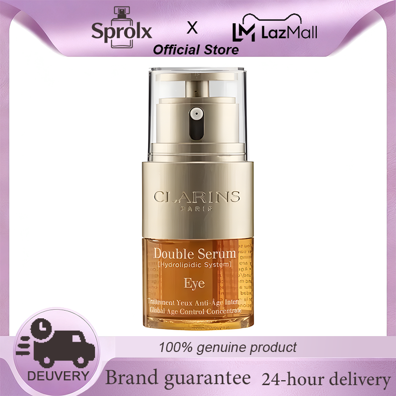 Clarins Double Serum Eye Global Age Control Concentrate, 20ml, for Reducing Eye Wrinkles and Dark Circles. ราคา 1,359 บาท*ส่งฟรี