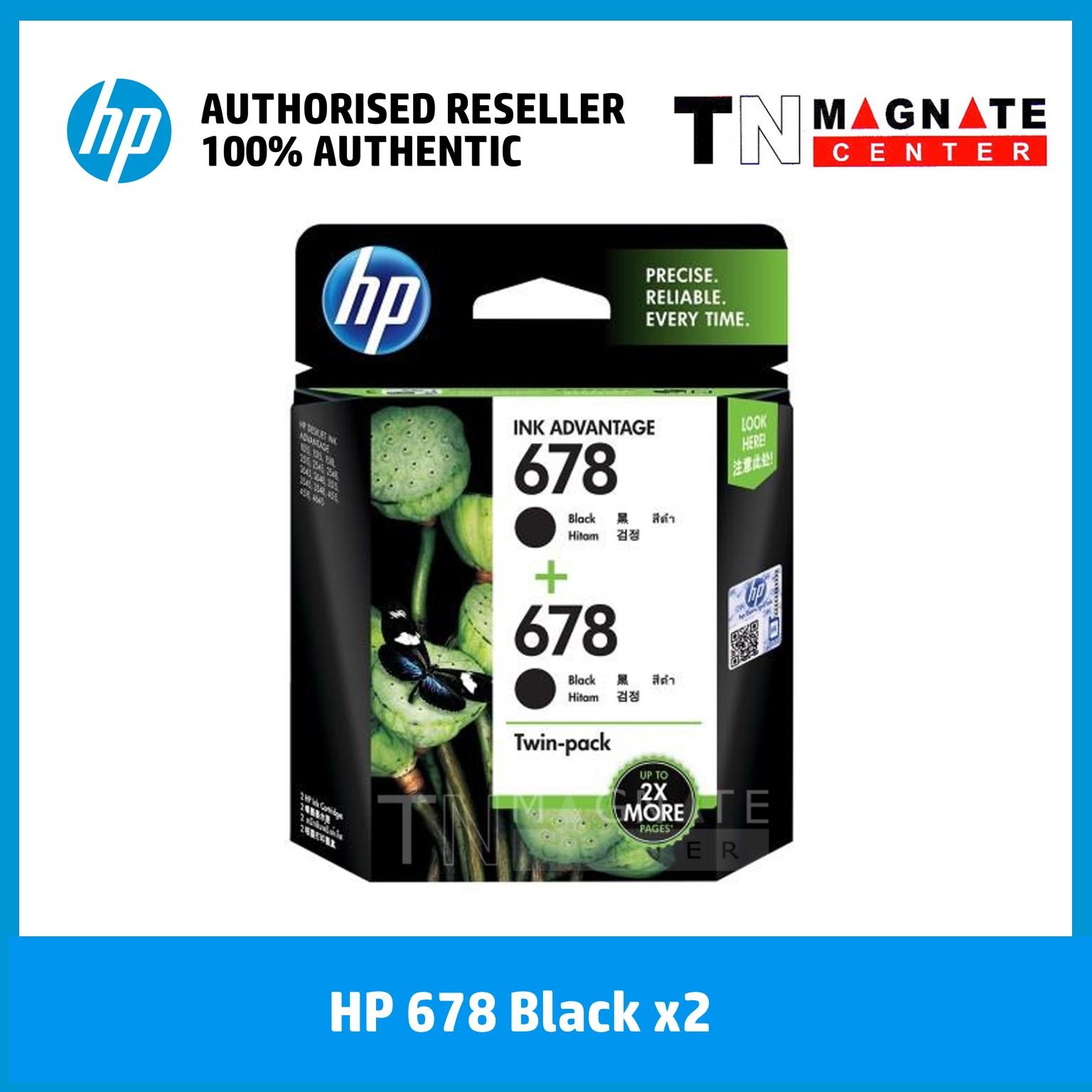 ตลับหมึกพิมพ์อิงค์เจ็ท HP 678 Black Ink Cartridge, Twin [L0S23AA]