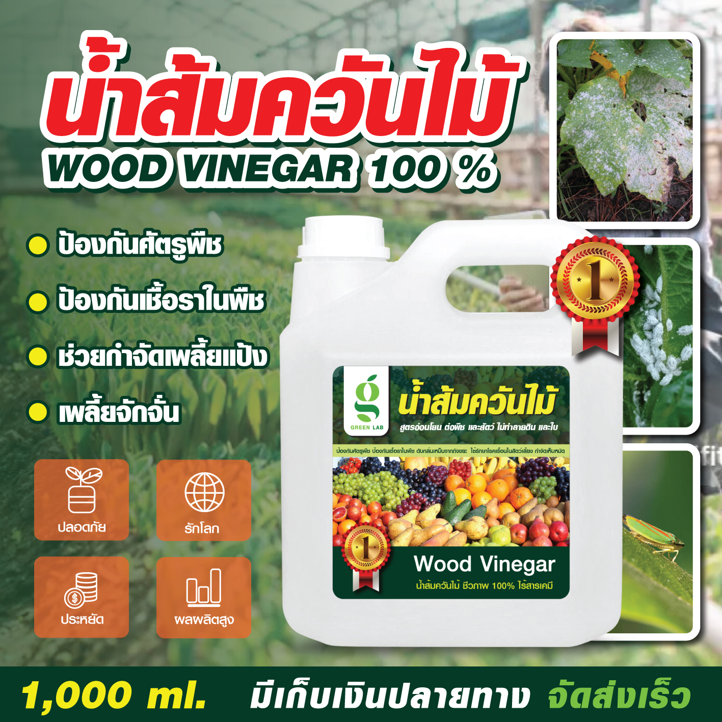 Real Wood Vinegar, No Chemicals, Good Quality. ราคา 83 บาท*ส่งฟรี