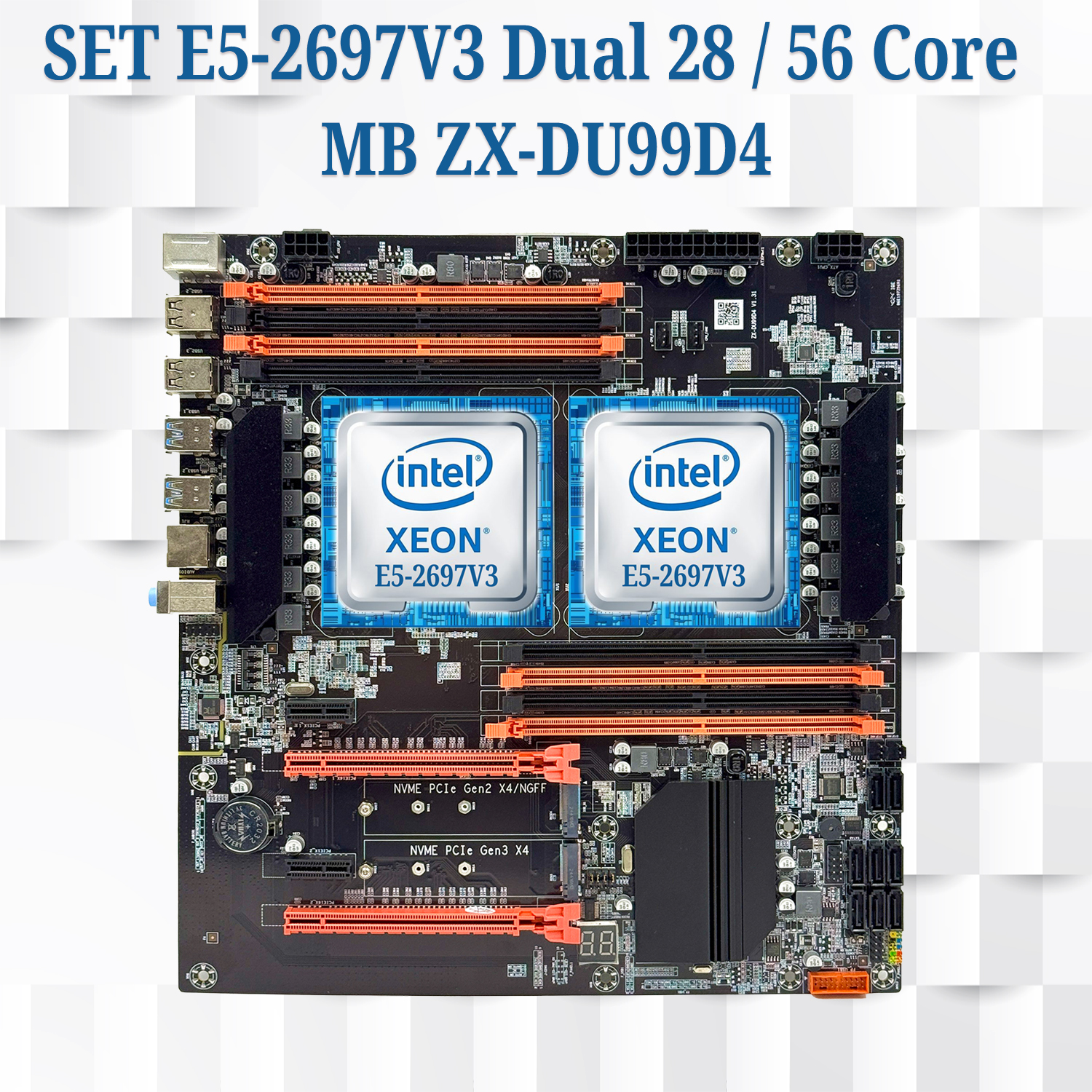 X99 デュアルCPUマザーボード Xeon E5 2680 v4 セット X99 デュアルCPUマザーボード Xeon E5 2680 v4 セット X99