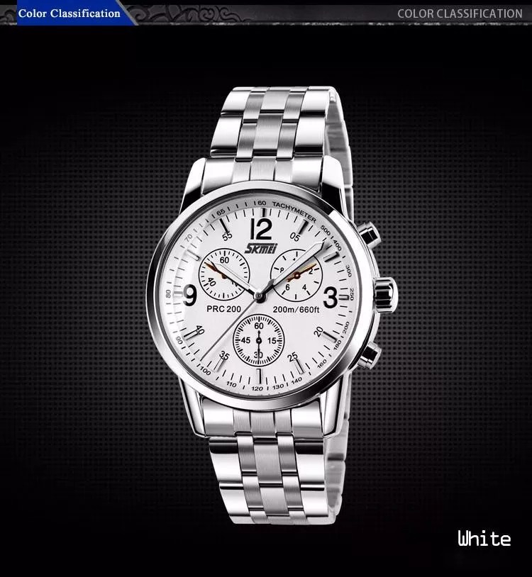 ภาพประกอบคำอธิบาย SKMEI 9070 มาใหม๊ใหม่ นาฬิกาหรูหรา นาฬิกากันน้ำ นาฬิกาผู้ชาย ดูสง่างาม (มีการชำระเงินเก็บเงินปลายทาง)แท้100% นาฬิกาแฟชั่น