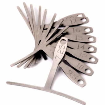 ประเทศไทย 9Pcs Guitar Under String Radius Gauge Luthier Stainless Steel Tools Set - intl