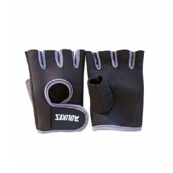 ราคา ถุงมือสำหรับเล่นกีฬา Aolikes gloves 1678 - สีดำขอบเทา