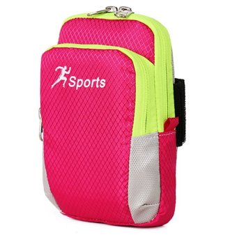 2561 BEGINS กระเป๋าคาดแขน ออกกำลังกาย Arm Bag Running Bag (สีชมพู)