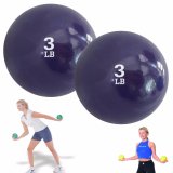 BEGINS Soft Weight Ball, Toning Sand Ball ลูกบอลทราย น้ำหนัก 3 ปอนด์ 1 คู่ (สีม่วง)