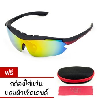 ประเทศไทย CU2 Sport Polarized แว่นกันแดดเลนส์โพลาไรซ์ สำหรับใส่ปั่นจักรยานและเล่นกีฬากลางแจ้งทุกชนิด รุ่น CU2-9124 (แดงด้าน/ปรอทแดง) แถมฟรีกล่องใส่แว่นและผ้าเช็ดเลนส์