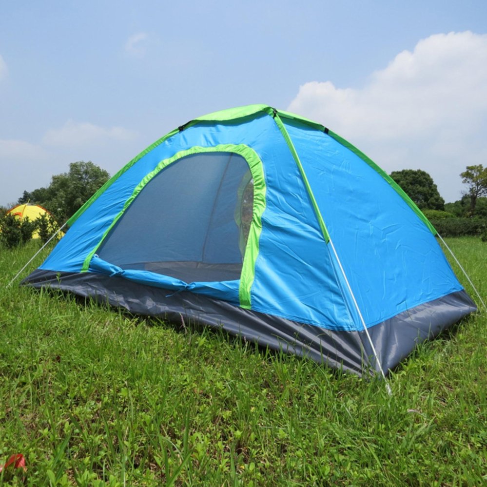 Dmall Automatic field tent Camouflage tent เต้นท์โดมลายพลาง นอนได้ 2-3 คน -Blue