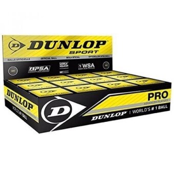 2 PACK Pro Double Dot Yellow Dunlop Squash Ball