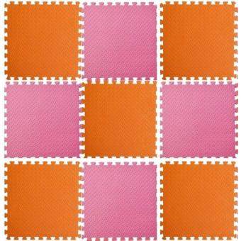 ซื้อ/ขาย แผ่นรองคลาน แผ่นกันกระแทก EVA 60*60*1.2 มี 9 แผ่นต่อชุด สีส้ม ชมพู พื้นที่180*180