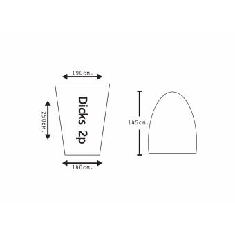 Field and Camping สนามเดินป่า เต็นท์ Nano ขนาด 250x(190/145)x145 ซม. สีส้ม-เทา