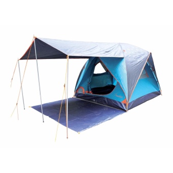Field and Camping สนามเดินป่า เต็นท์ Terrace IV MAP ขนาด 250x(250+180)x180 ซม.สีน้ำเงิน-กรม