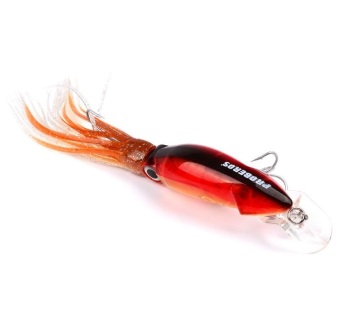 ราคา fight for fish(ing) เหยื่อปลอม ปลาหมึกปลอมสีส้มดำ งานทะเล