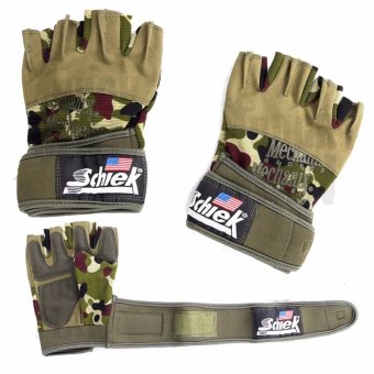 Schiek ถุงมือยกน้ำหนัก ถุงมือฟิตเนส รุ่น Military Schiek ถุงมือยกน้ำหนัก ถุงมือฟิตเนส รุ่น Military