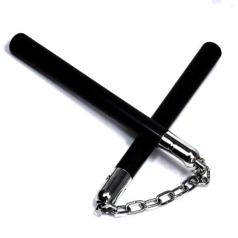 Kinglion Sport กระบองสองท่อนยางสำหรับผู้ใหญ่ กระบอง2ท่อนสีดำ Black Hard Rubber Nunchaku/Nunchucks Martial Arts Training Equipment (615G/26MM) Kinglion Sport กระบองสองท่อนยางสำหรับผู้ใหญ่ กระบอง2ท่อนสีดำ Black Hard Rubber Nunchaku/Nunchucks Martial Arts Training Equipment (615G/26MM)