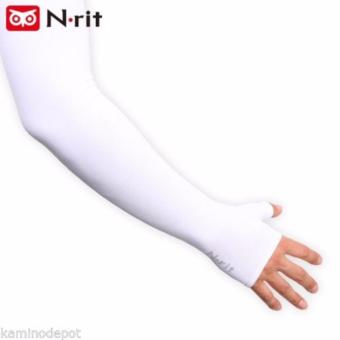 N-rit ปลอกแขนกัน UV แบบคล้องนิ้ว สีขาว N-rit ปลอกแขนกัน UV แบบคล้องนิ้ว สีขาว