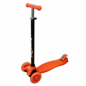 Scooter รถสกู๊ตเตอร์ 4 ล้อ - รุ่นใหม่ล้อมีไฟ LED ปรับความสูงได้ - สีส้ม Scooter รถสกู๊ตเตอร์ 4 ล้อ - รุ่นใหม่ล้อมีไฟ LED ปรับความสูงได้ - สีส้ม