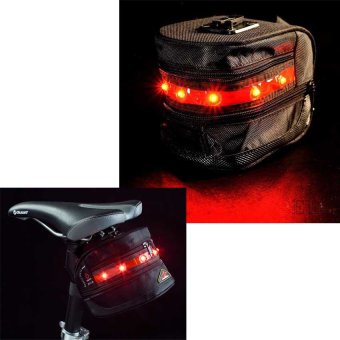 Elit กระเป๋าใต้จักรยาน ใต้อาน กระเป๋าใส่ของ 7 LED Bicycle Saddle Bag (Red) Elit กระเป๋าใต้จักรยาน ใต้อาน กระเป๋าใส่ของ 7 LED Bicycle Saddle Bag (Red)