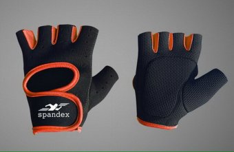 Spandex ถุงมือฟิตเนส รุ่น GL001 (สีส้ม) Spandex ถุงมือฟิตเนส รุ่น GL001 (สีส้ม)