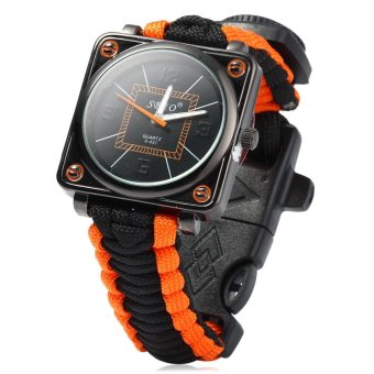 Paracord กลางแจ้งนาฬิกากับเข็มทิศนกหวีดไล่คนที่รอดสร้อยข้อมือสายนาฬิกา Paracord กลางแจ้งนาฬิกากับเข็มทิศนกหวีดไล่คนที่รอดสร้อยข้อมือสายนาฬิกา