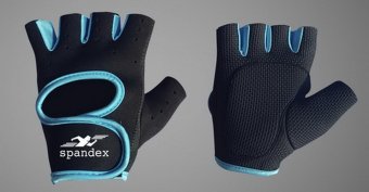 Spandex ถุงมือฟิตเนส รุ่น GL001 (สีฟ้า) Spandex ถุงมือฟิตเนส รุ่น GL001 (สีฟ้า)