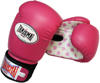 THAISMAI นวมชกมวย BG-124 Boxing Gloves PU Special (Pink Polkadot) THAISMAI นวมชกมวย BG-124 Boxing Gloves PU Special (Pink Polkadot)