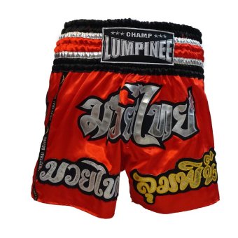 Champ Lumpinee, กางเกงมวย Muay Thai Boxing Shorts, 3เส้น (แดง) Champ Lumpinee, กางเกงมวย Muay Thai Boxing Shorts, 3เส้น (แดง)