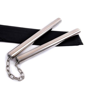 Kinglion Sport กระบองสองท่อนสแตนเลสสำหรับผู้ใหญ่ กระบอง2ท่อนแบบเรียบ Plain Stainless Steel Nunchaku/Nunchucks Martial Arts Training Equipment (220G/22MM) Kinglion Sport กระบองสองท่อนสแตนเลสสำหรับผู้ใหญ่ กระบอง2ท่อนแบบเรียบ Plain Stainless Steel Nunchaku/Nunchucks Martial Arts Training Equipment (220G/22MM)