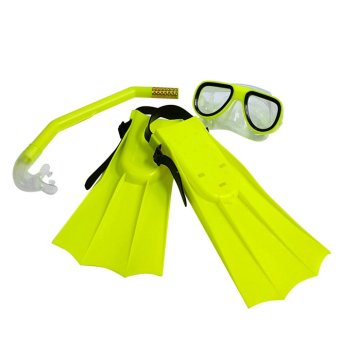 Kid Diving Set อุปกรณ์ดำน้ำ + ตีนกบ สำหรับเด็ก - Green Yellow Kid Diving Set อุปกรณ์ดำน้ำ + ตีนกบ สำหรับเด็ก - Green Yellow