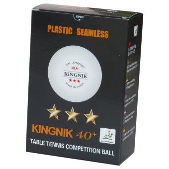 KINGNIK ลูกปิงปองพลาสติค 3 ดาว 40 + (ITTF Approved) 1 กล่อง 6 ลูก (สีขาว) KINGNIK ลูกปิงปองพลาสติค 3 ดาว 40 + (ITTF Approved) 1 กล่อง 6 ลูก (สีขาว)