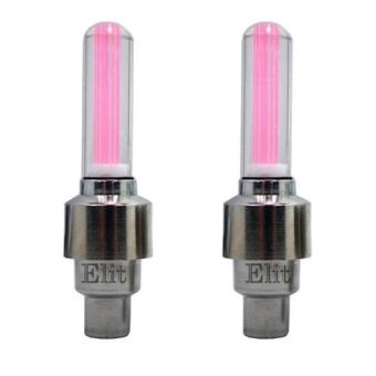 Elit จุกลมจักรยาน ไฟ LED ( สีชมพู ) 1คู่ Elit จุกลมจักรยาน ไฟ LED ( สีชมพู ) 1คู่