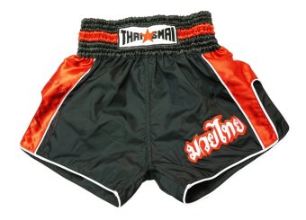 Thaismai กางเกงมวย Thai Boxing Shorts Nylon strip (สีดำ/แดง) Thaismai กางเกงมวย Thai Boxing Shorts Nylon strip (สีดำ/แดง)