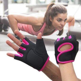 Elit ถุงมือฟิตเนส ถุงมือออกกำลังกาย Fitness Glove Weight Lifting Gloves (Pink) ขนาด S Elit ถุงมือฟิตเนส ถุงมือออกกำลังกาย Fitness Glove Weight Lifting Gloves (Pink) ขนาด S